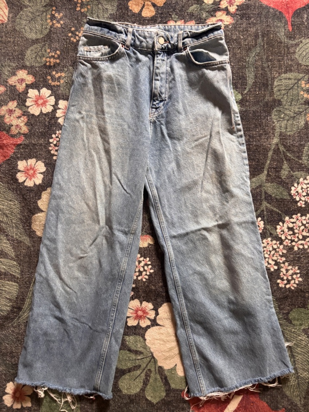 Zara Wide Leg Light Blue Jeans